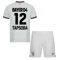 Fotbalové Dres Bayer Leverkusen Edmond Tapsoba #12 Dětské Venkovní 2023-24 Krátký Rukáv (+ trenýrky)